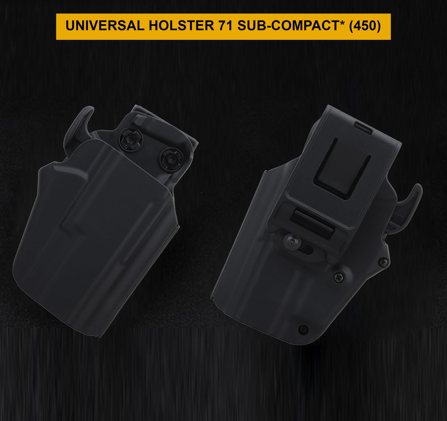 WOSPORT Wosport Universal Holster 71 SUB-COMPACT 450 - Right Hand, Black, Nylon