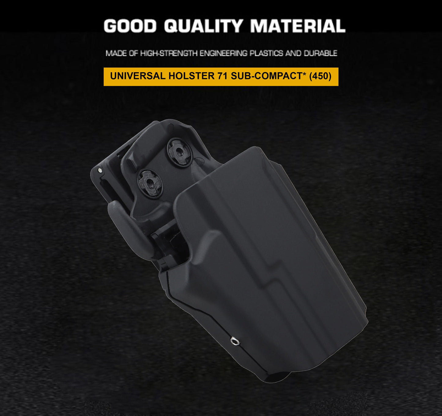 WOSPORT Wosport Universal Holster 71 SUB-COMPACT 450 - Right Hand, Black, Nylon