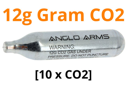 ANGLO ARMS 10 X ANGLO ARMS 12G GRAM CO2 CAPSULE CARTRIDGE SET