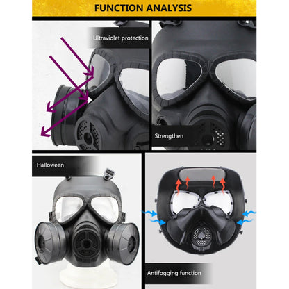 Airsoft Full Face Gas Mask w/ Filtration