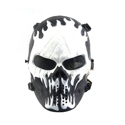 Flames Team Painted Scary Halloween Party Full Face Airsoft Mask
