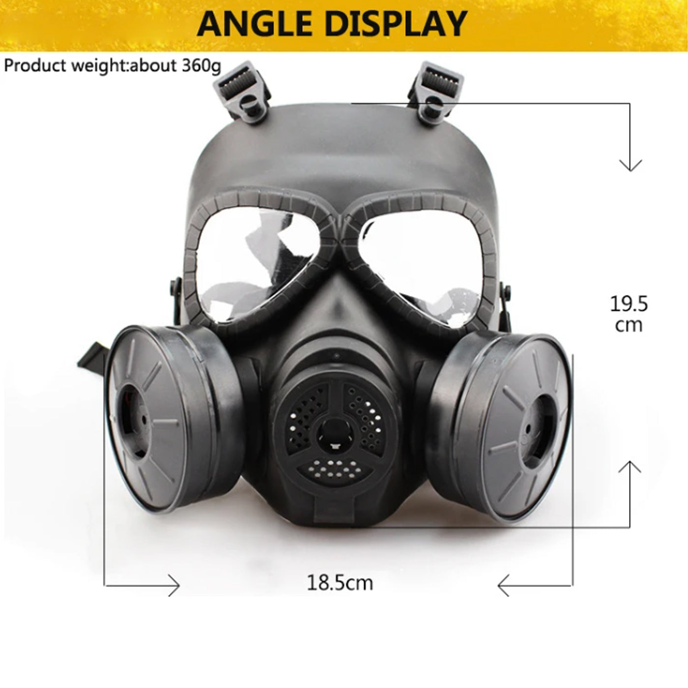 Airsoft Full Face Gas Mask w/ Filtration