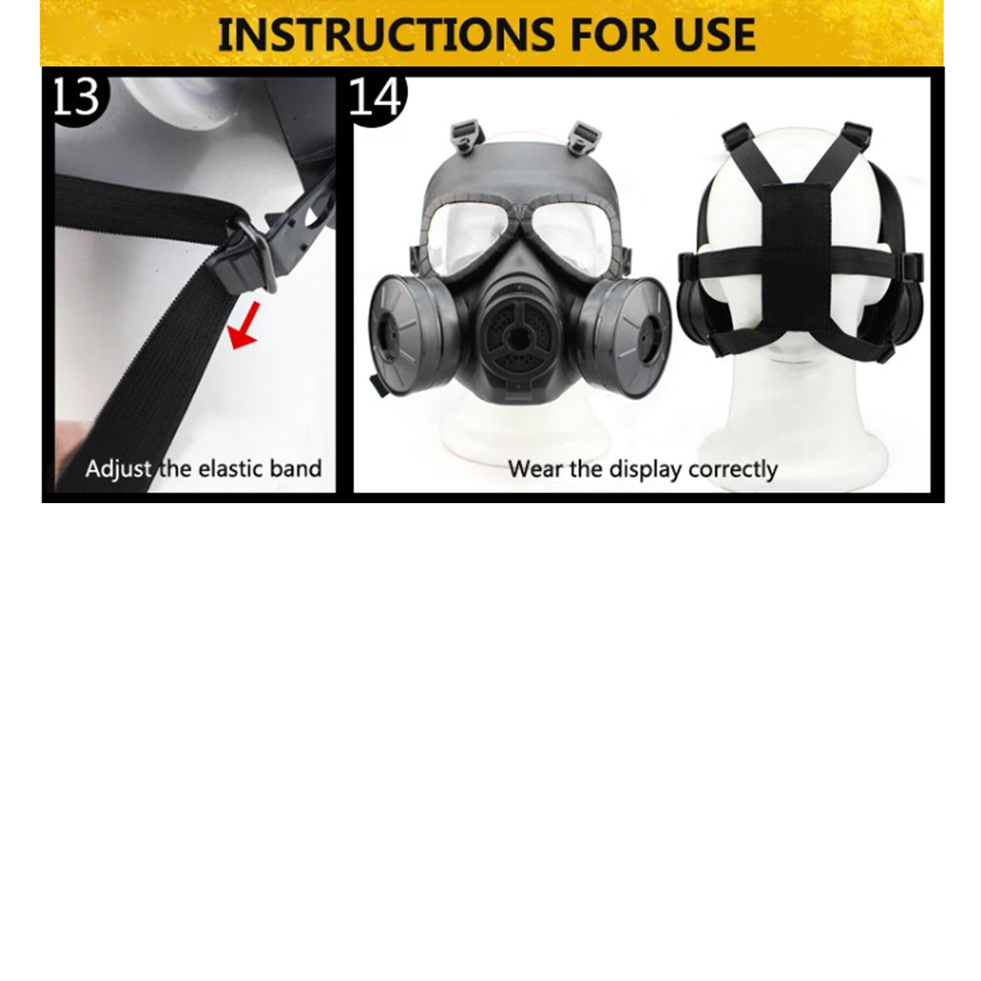 Airsoft Full Face Gas Mask w/ Filtration