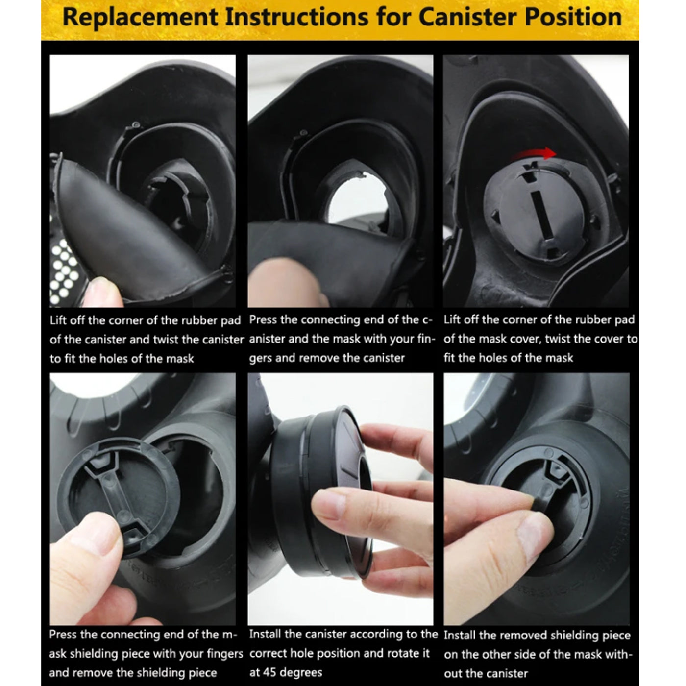 Airsoft Full Face Gas Mask w/ Filtration