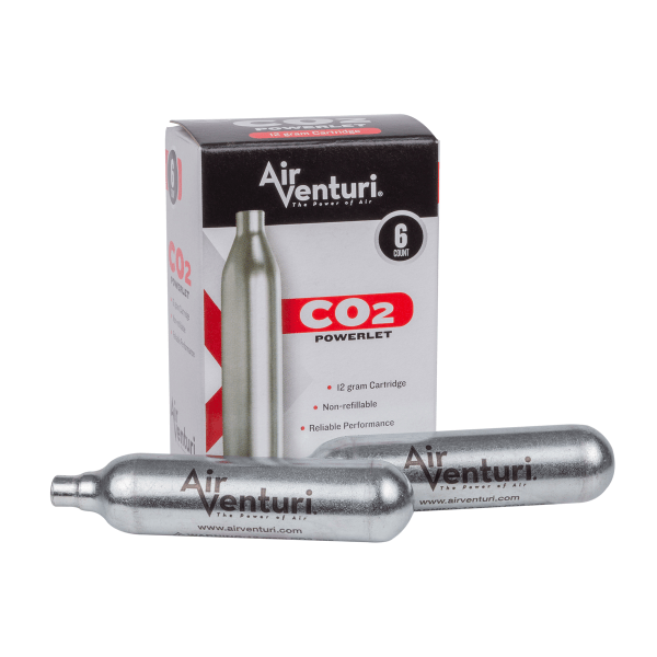 AIR VENTURI Air Venturi CO2 6 Count, Silver Aluminum Cartridges