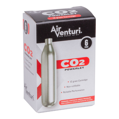 AIR VENTURI Air Venturi CO2 6 Count, Silver Aluminum Cartridges
