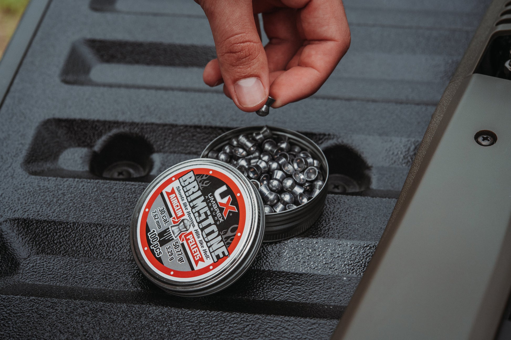 UMAREX USA Brimstone .30 Caliber Pellets - 100 Count Tin, 50.77 Grains Dome Style