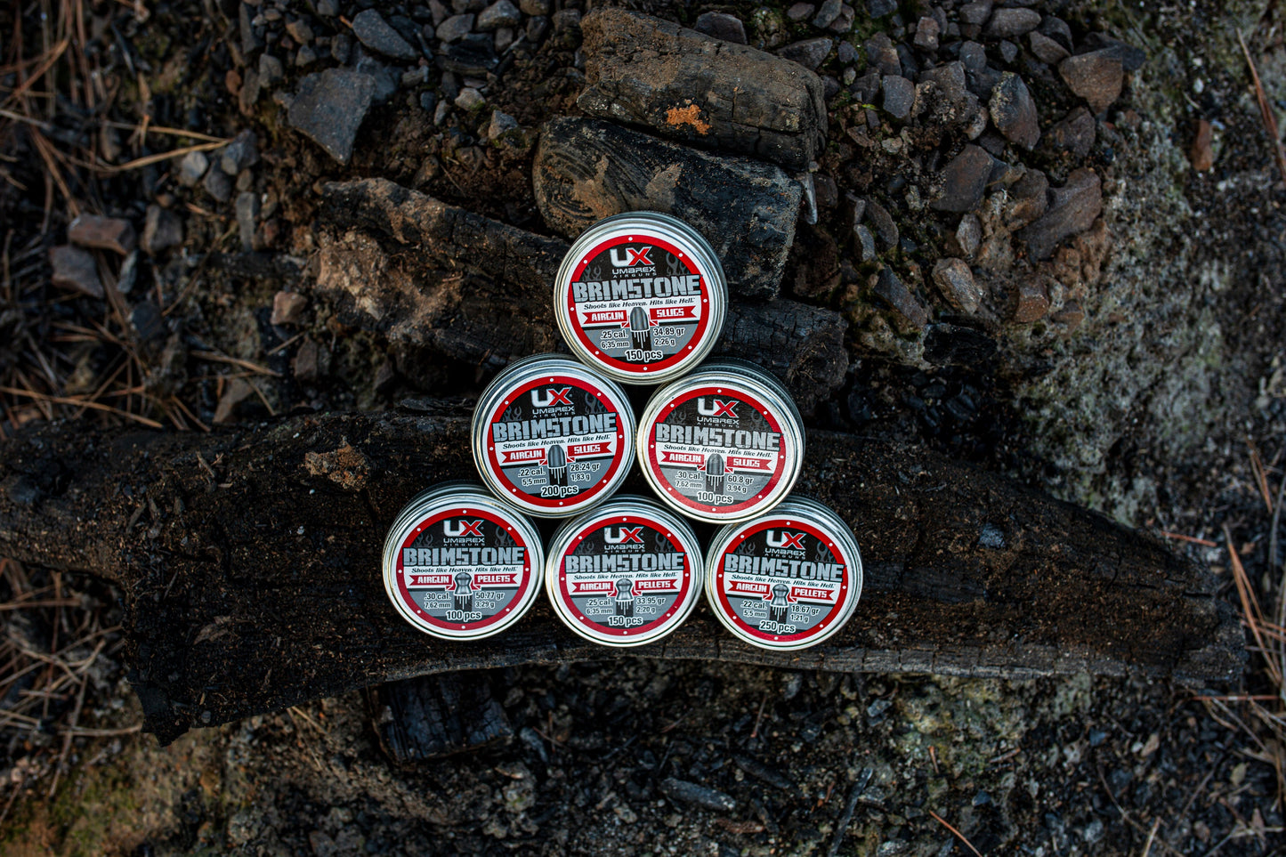 UMAREX USA Brimstone .30 Caliber Pellets - 100 Count Tin, 50.77 Grains Dome Style
