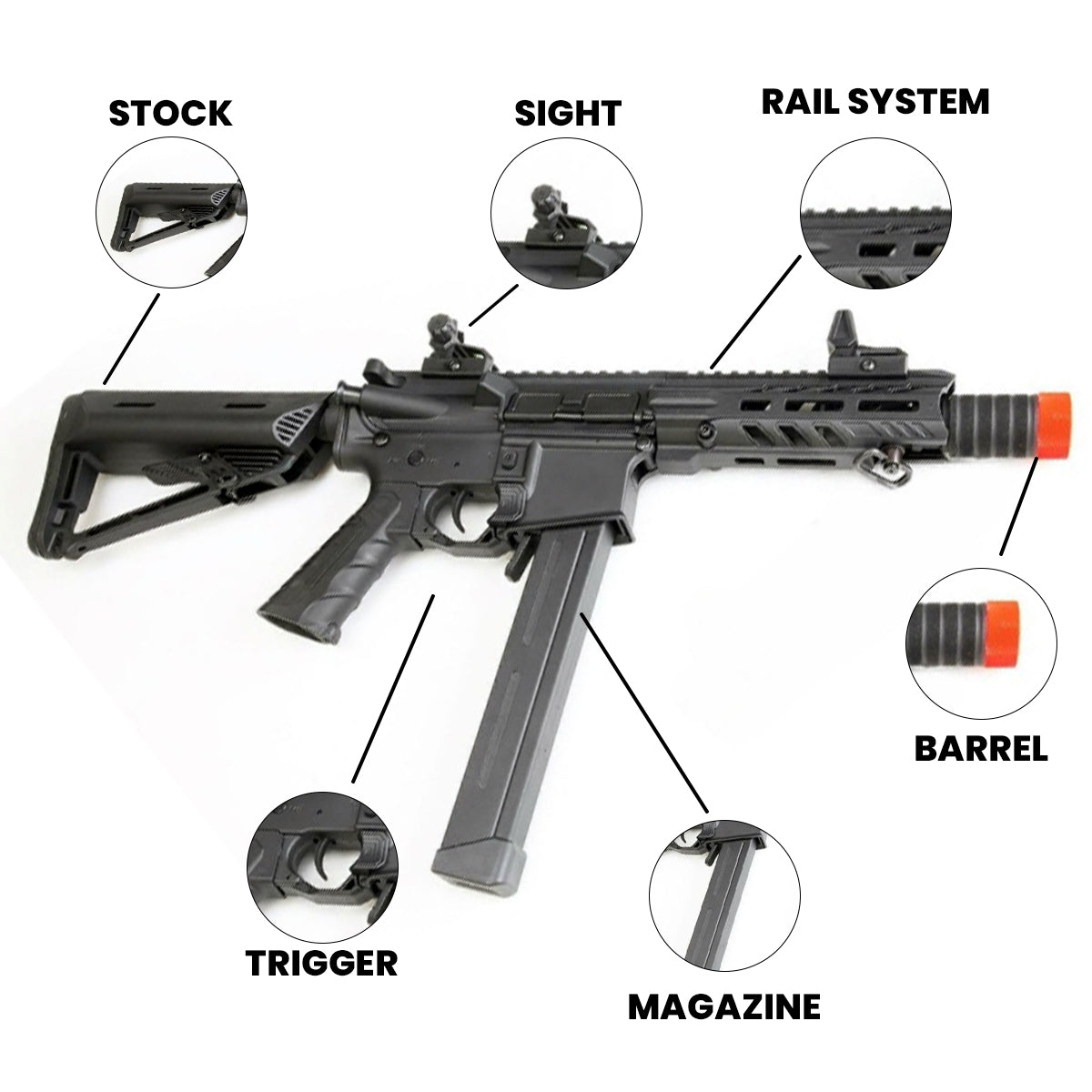 Airsoft AEG Rifle Bulldog Falcon W QD AEG Airsoft Rifle
