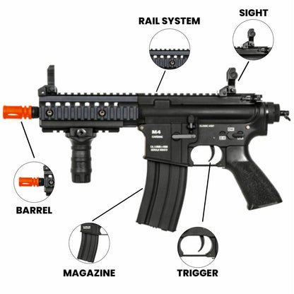 Airsoft AEG Rifle Classic Army Full Metal M4 Airsoft AEG