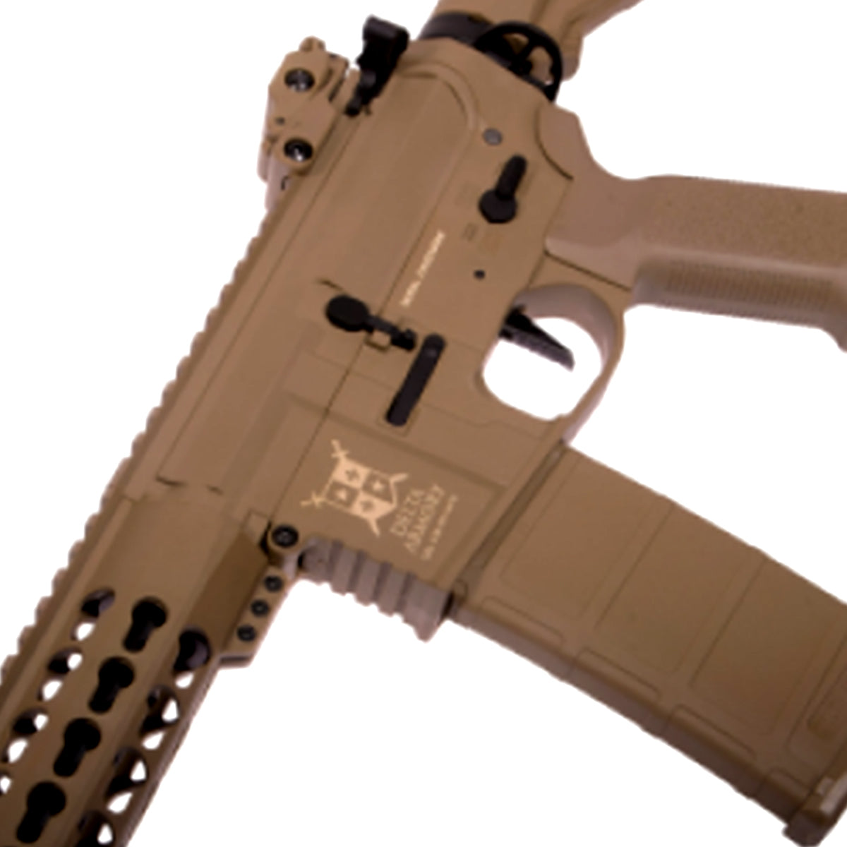 Airsoft AEG Rifle Delta Armory AR15 KeyMod 10 Charlie Eagle AEG Airsoft Electrical Rifle Tan