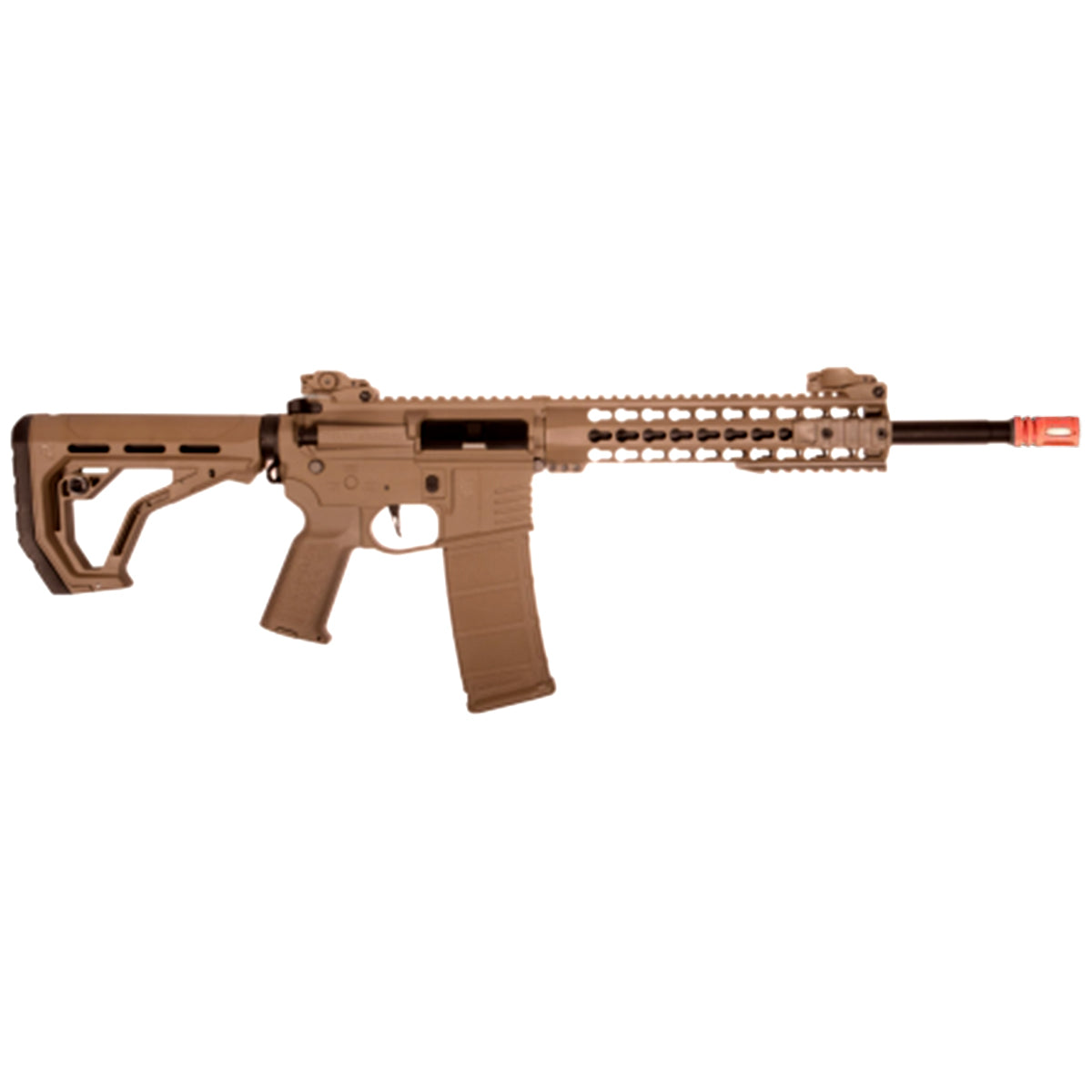 Airsoft AEG Rifle Delta Armory AR15 KeyMod 10 Charlie Eagle AEG Airsoft Electrical Rifle Tan