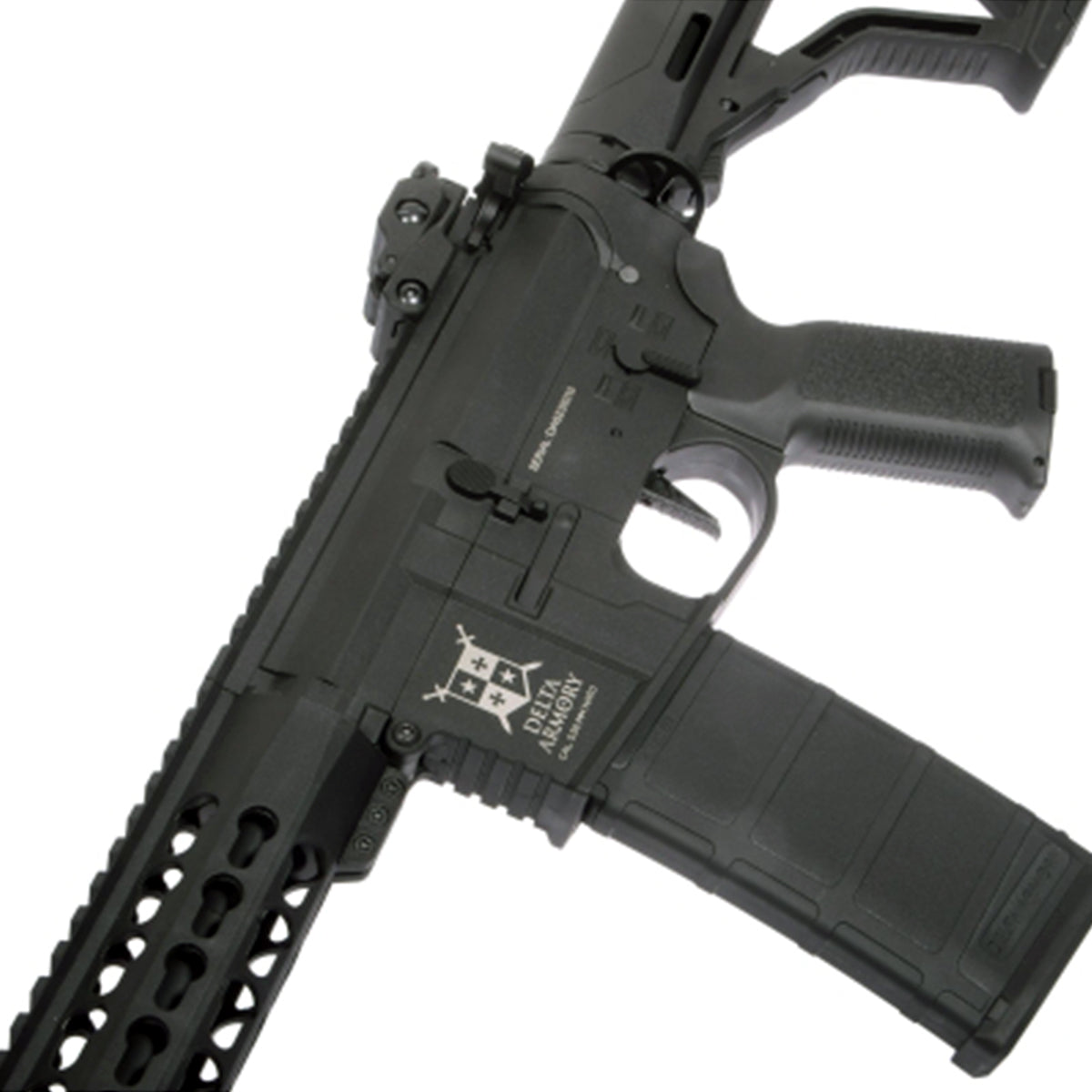 Airsoft AEG Rifle Delta Armory AR15 KeyMod 10 Charlie Eagle Airsoft AEG Gun Black