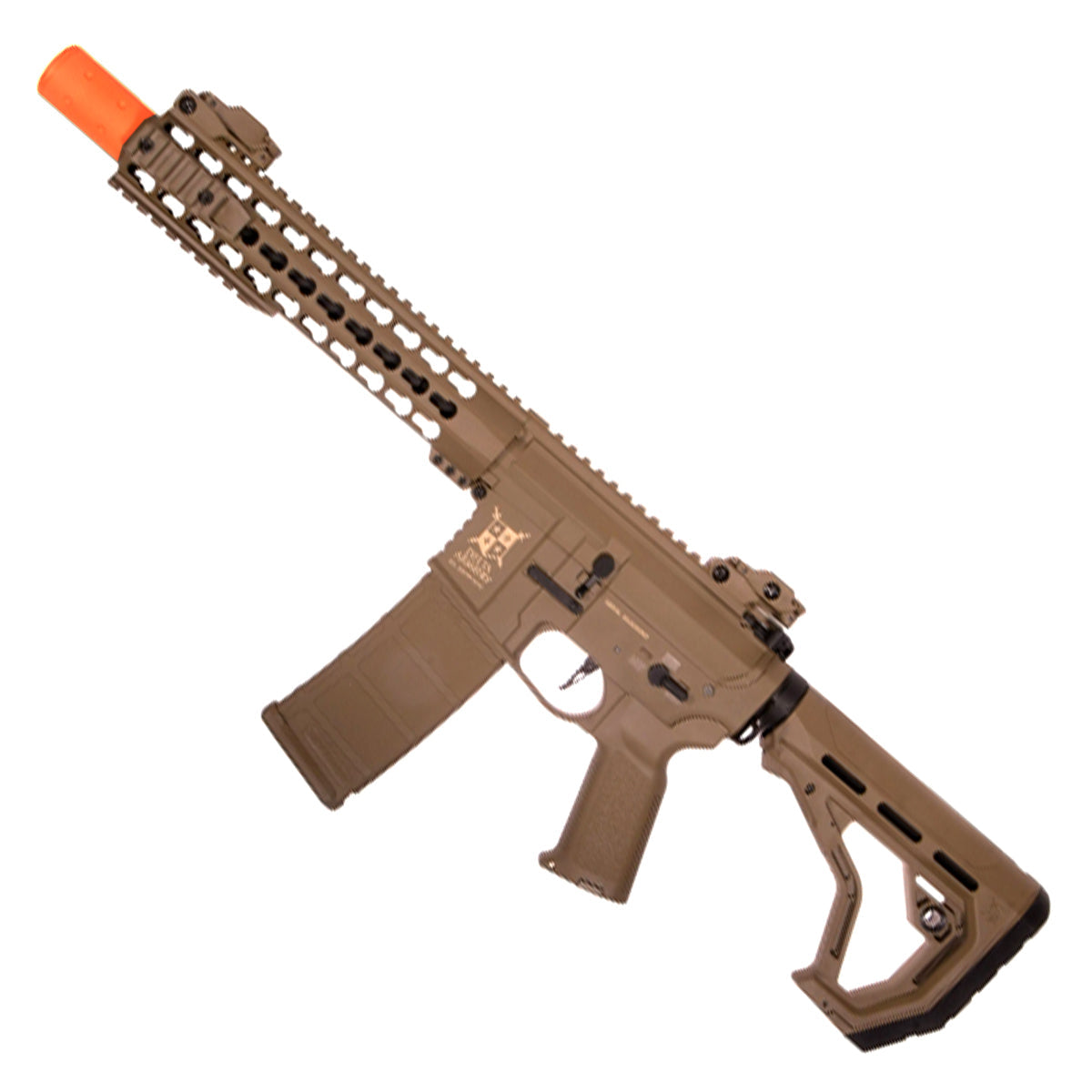 Airsoft AEG Rifle Delta Armory AR15 KeyMod 10 Charlie Eagle Airsoft AEG Gun Full Tan