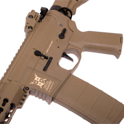 Airsoft AEG Rifle Delta Armory AR15 KeyMod 10 Charlie Eagle Airsoft AEG Gun Full Tan