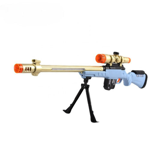 Simulating fun sound effects Flashing and vibrating telescopic scope Dazzling lights throughout Flashing magazine Flashing back buttstock Toy Gun Realist Shiny Toys Laser Tags  Childrens kids walmart amazon sound led 