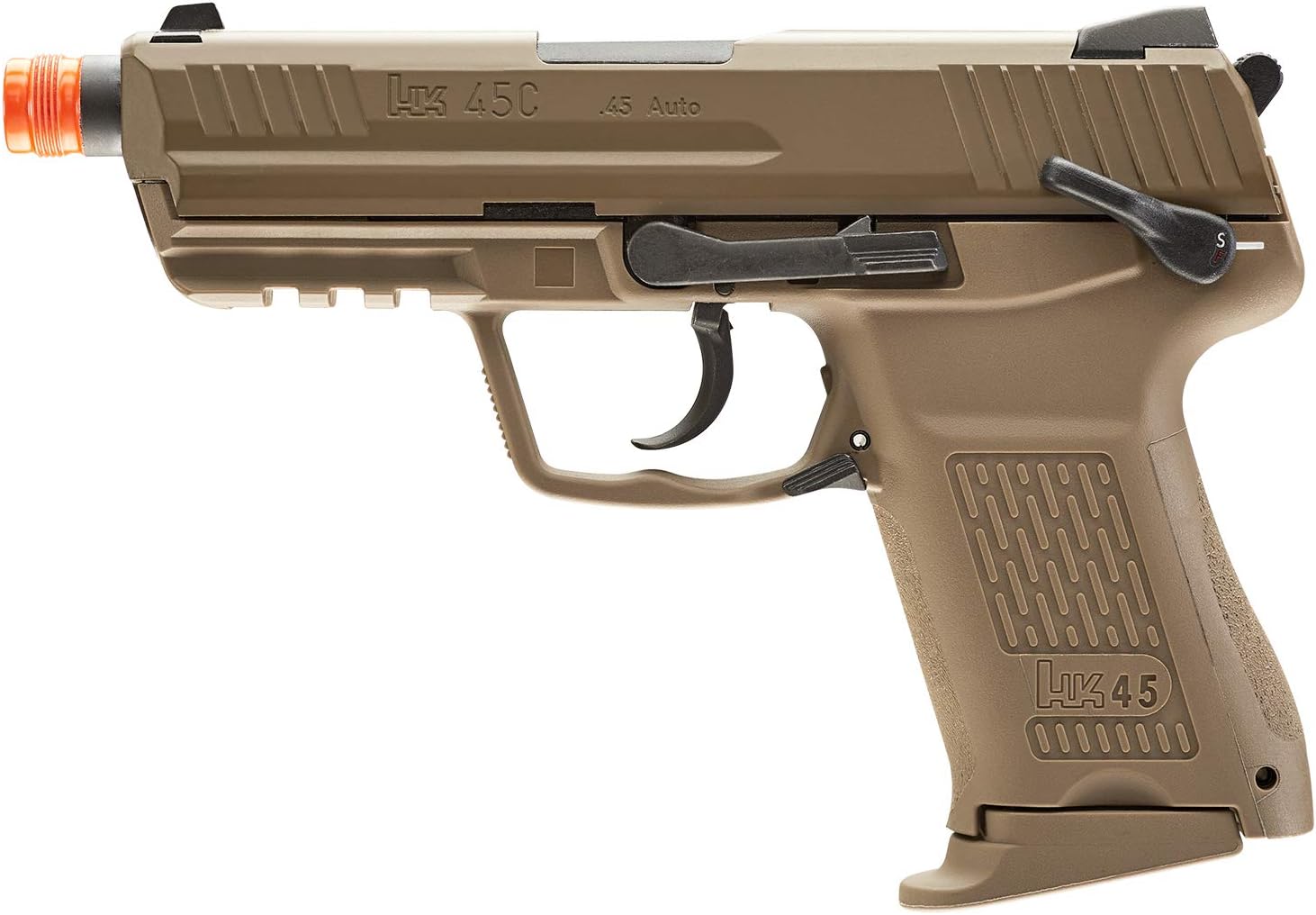 HK Heckler & Koch Elite Force HK Heckler & Koch HK45 GBB 6mm BB Pistol Airsoft Gun - FDE, Compact