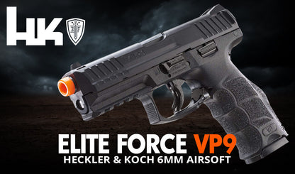 Elite Force HK Heckler & Koch Elite Force HK Heckler & Koch VP9 6mm BB Pistol Airsoft Gun, Blowback, 22 Rounds