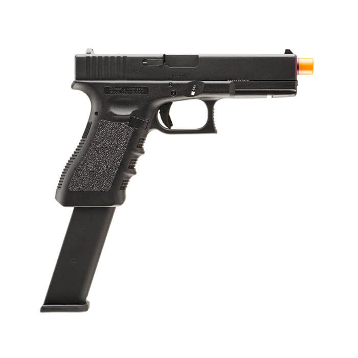 Glock G18C Gen3, Airsoft Pistol, Gas Blowback, Full Auto, Authentic Replica, Extended Magazine, Airsoft Gun, Glock Replica, Semi Auto, Polymer Frame, Airsoft Accessories