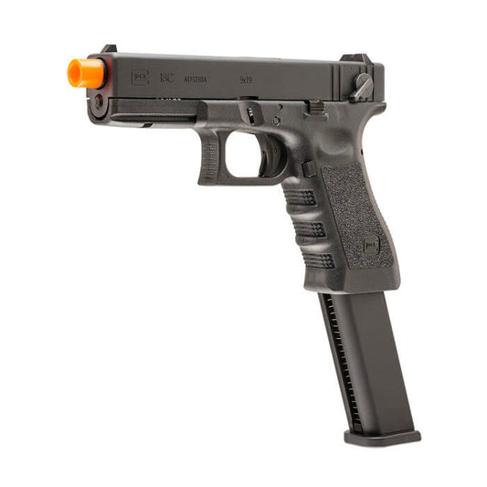 Glock G18C Gen3, Airsoft Pistol, Gas Blowback, Full Auto, Authentic Replica, Extended Magazine, Airsoft Gun, Glock Replica, Semi Auto, Polymer Frame, Airsoft Accessories