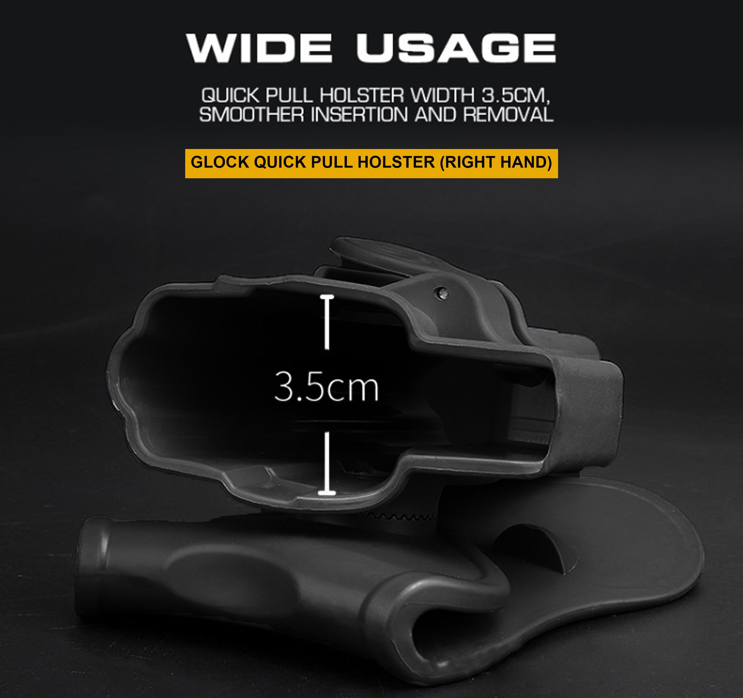WOSPORT GLOCK QUICK PULL HOLSTER RIGHT HAND BLACK FROM WOSPORT