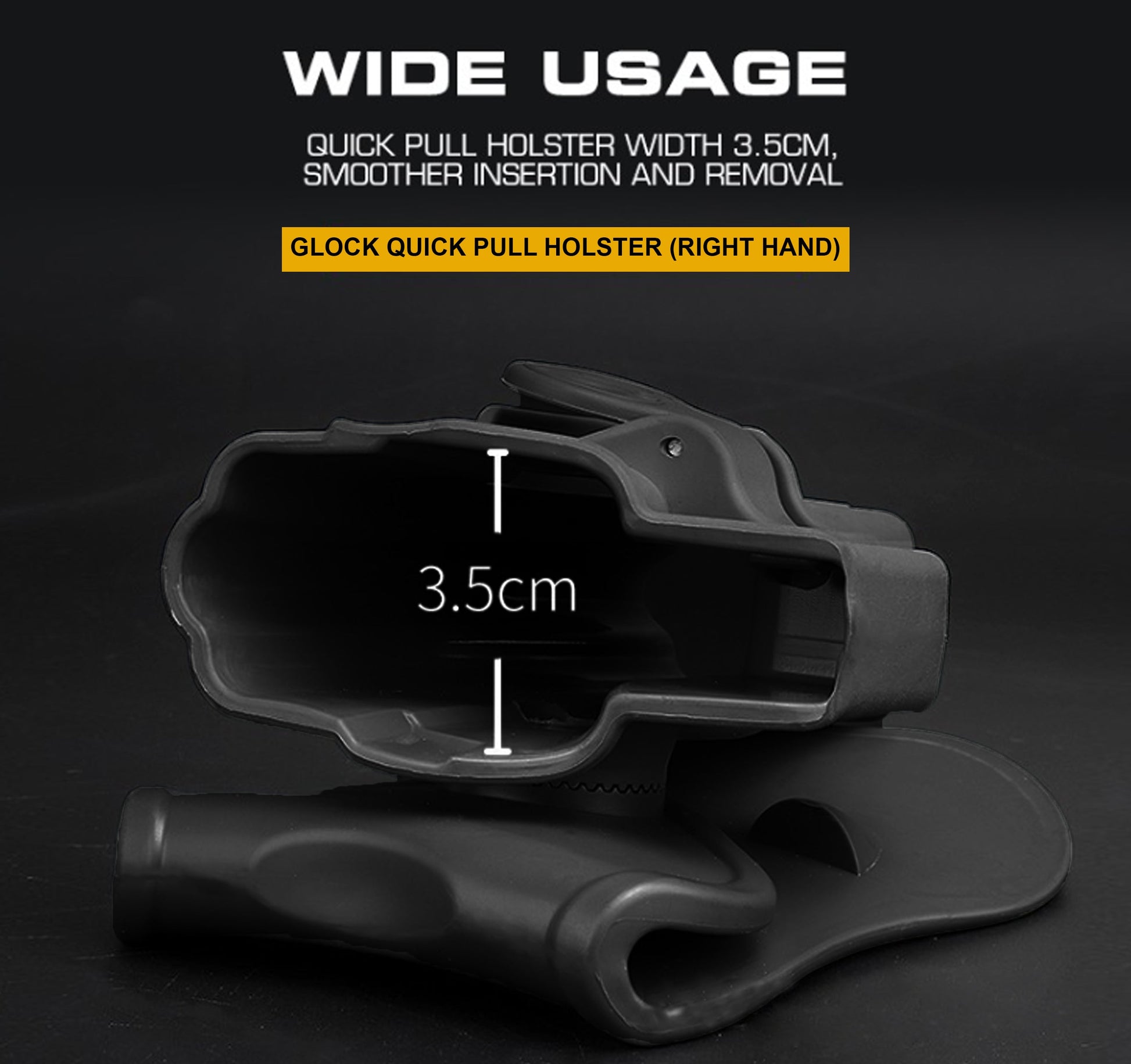 WOSPORT GLOCK QUICK PULL HOLSTER RIGHT HAND BLACK FROM WOSPORT