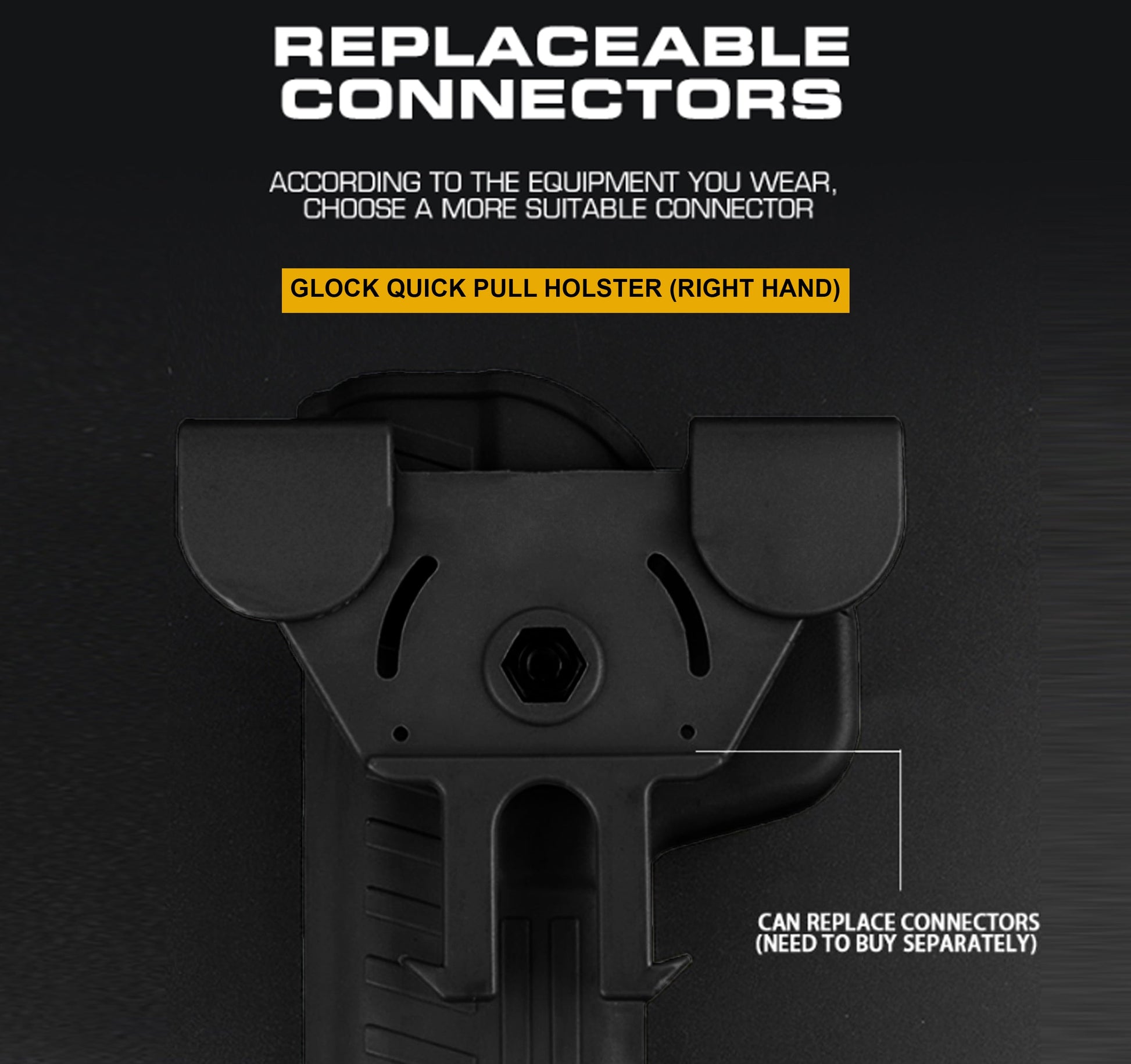 WOSPORT GLOCK QUICK PULL HOLSTER RIGHT HAND BLACK FROM WOSPORT