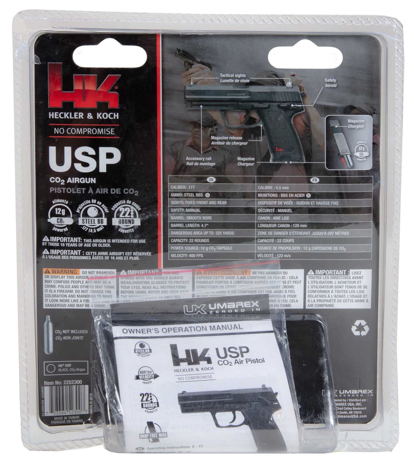 H&K H&K USP CO2 .177 Cal BB Gun Air Pistol