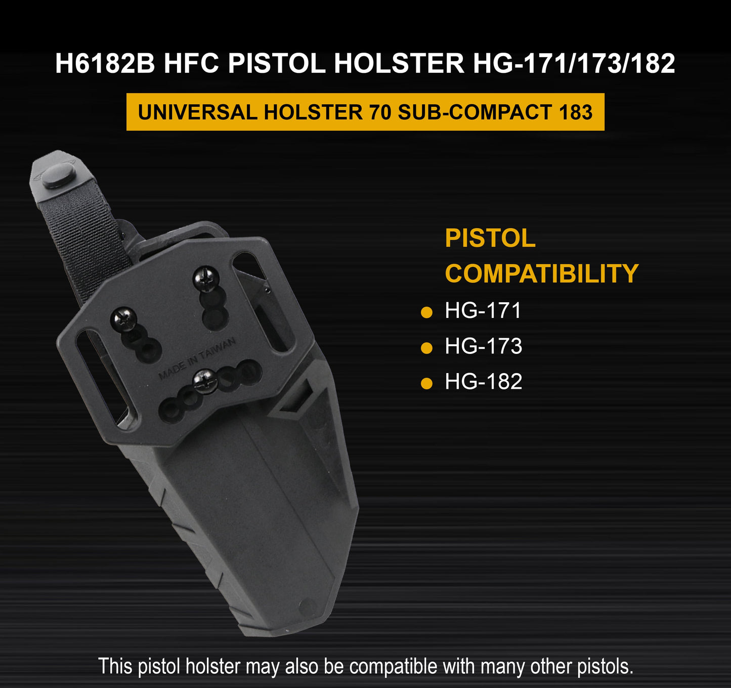HFC H6182B HFC PISTOL HOLSTER HG-171/173/182