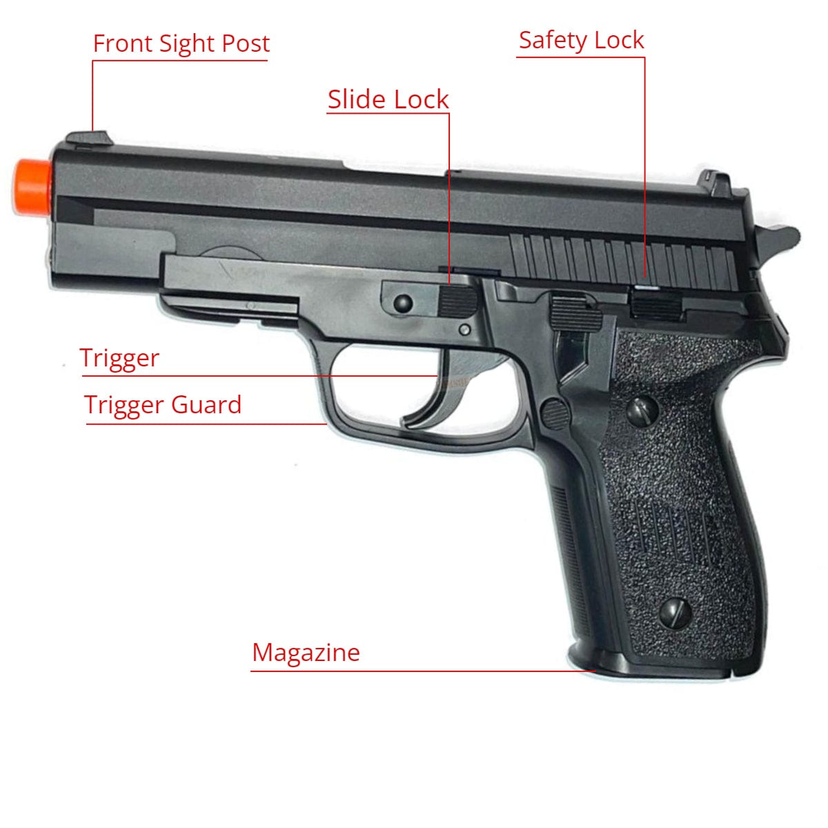 Airsportinggoods HFC Black HA116 SPRING AIRSOFT PISTOL