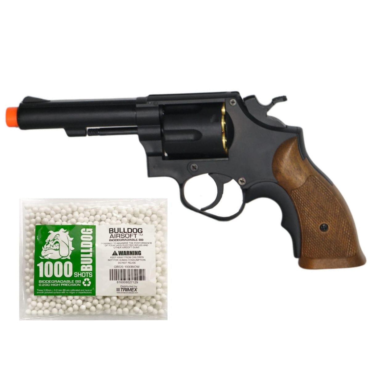 Airsportinggoods HFC HG131 AIRSOFT REVOLVER GREEN GAS POWERED BLACK