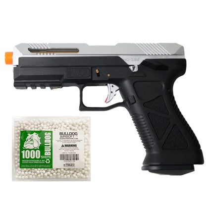 Airsportinggoods HFC HG182 AG17 SCORPION GAS AIRSOFT PISTOL SILVER