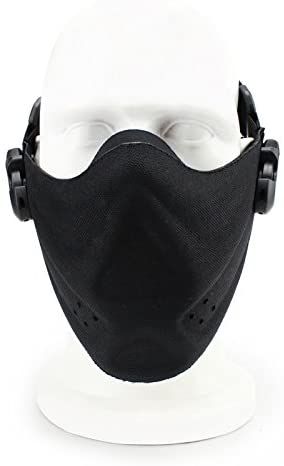 KINGRIN HIGH SPEED LIGHTWEIGHT AIRSOFT HALF FACE MASK – BLACK