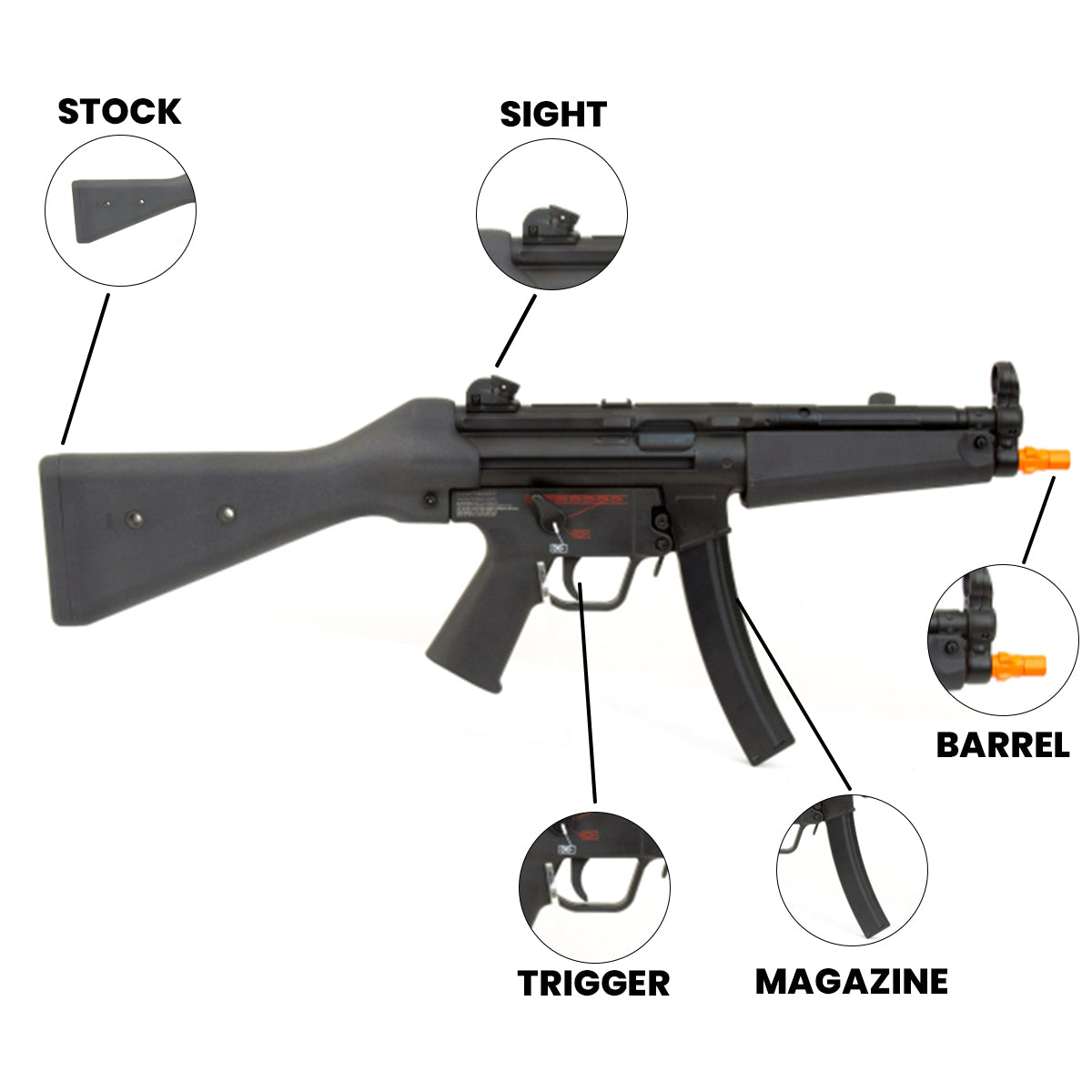 Airsoft AEG Rifle HK MP5 A4 AEG Airsoft Rifle