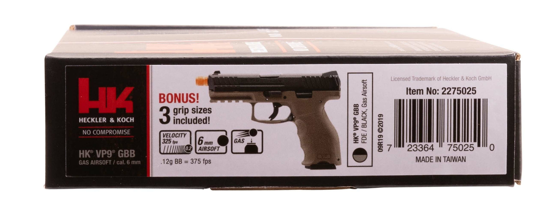ELITE FORCE USA HK VP9 6mm Airsoft Pistol | Elite Force | FDE | Blowback | 22 Rounds