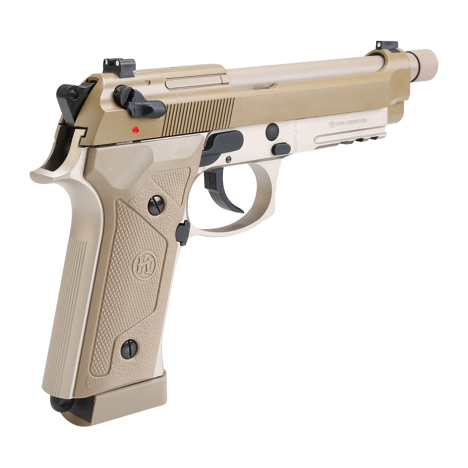 KROWN LAND KL M92 TD CO2 BLOWBACK AIR PISTOL WITH THREADED BARREL BOXED