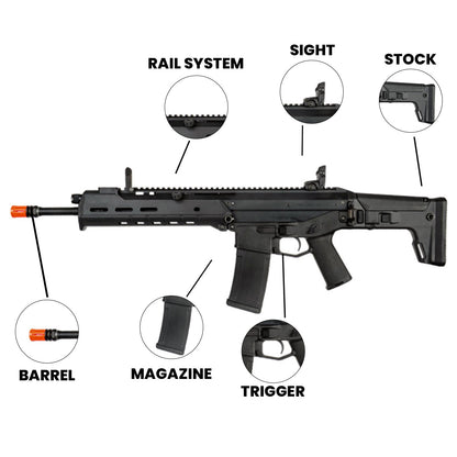 Airsoft GBB Rifle KWA PTS Masada GBBR with 14.5” Barrel Airsoft Rifle