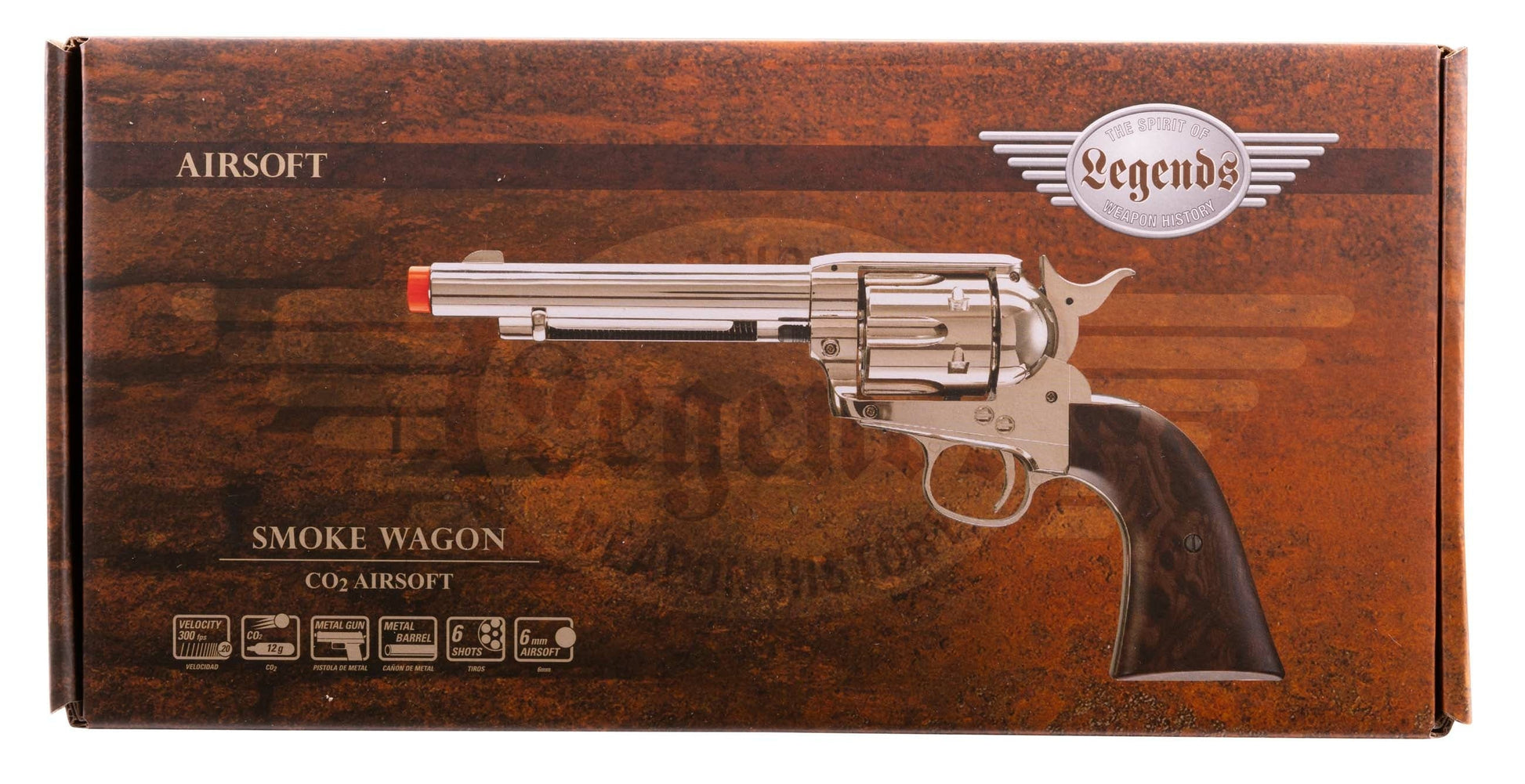 Elite Force Legends Smoke Wagon CO2 Revolver 6mm - Nickel
