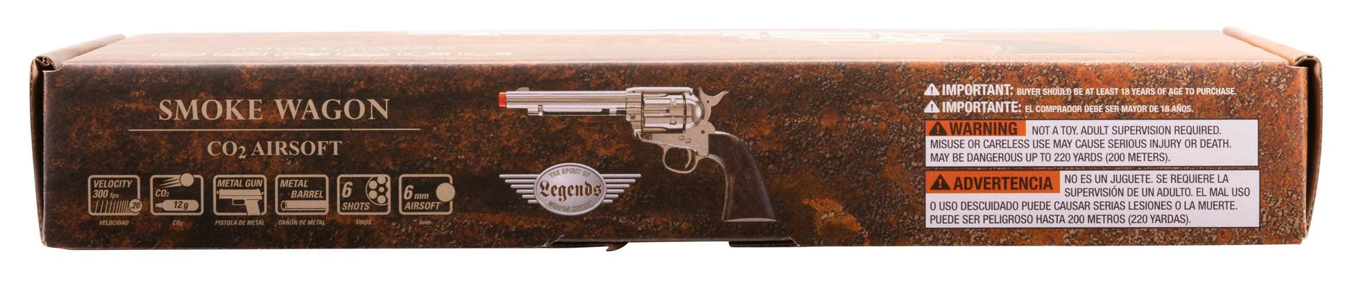 Elite Force Legends Smoke Wagon CO2 Revolver 6mm - Nickel