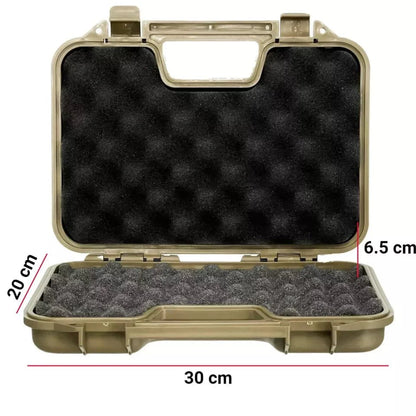 padded Portable Lockable Hard Gun Case Airsoft Handgun Firearm Revolver Pistols