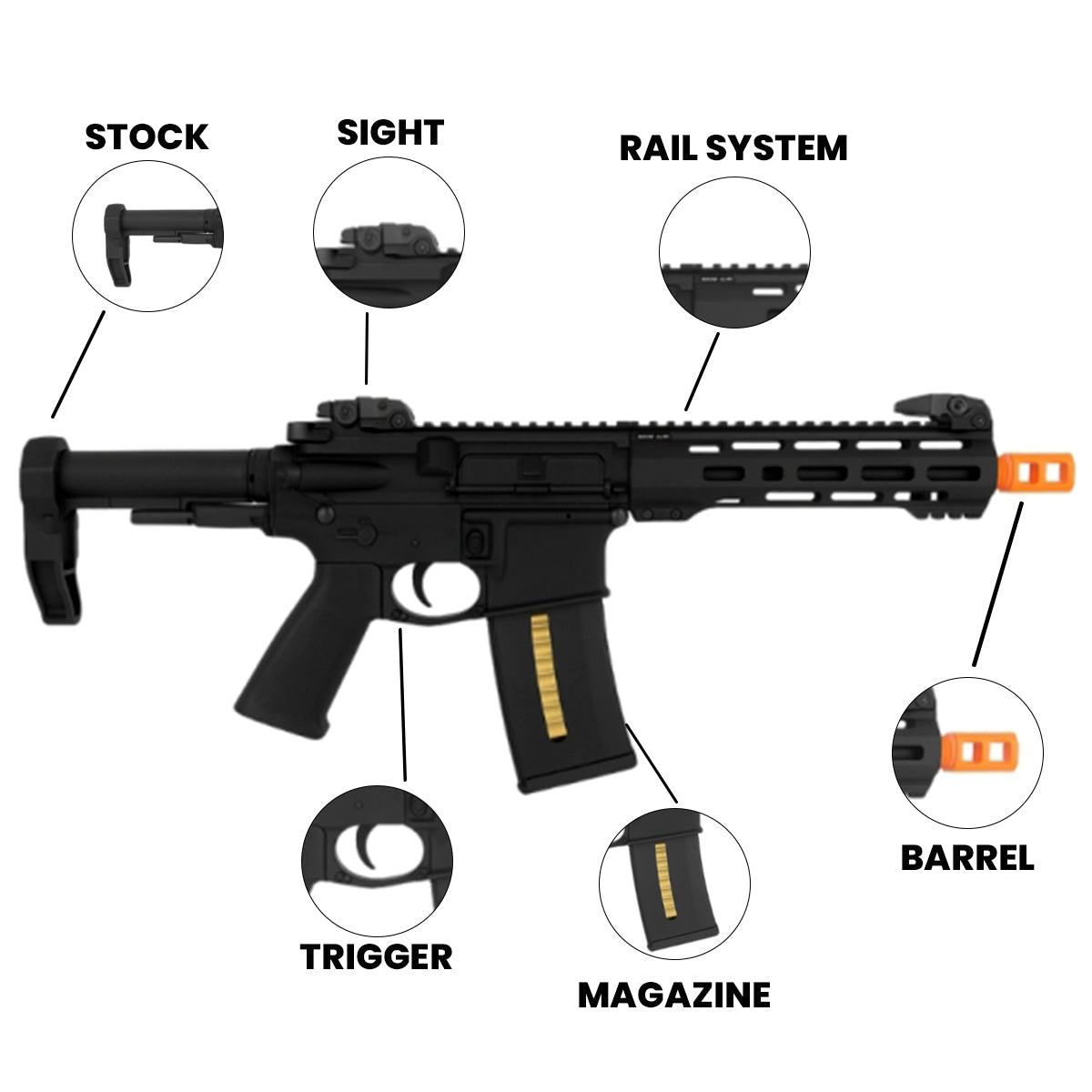 airsoft guns Ronin T6 (ETU) AEG Variable Airsoft Rifle