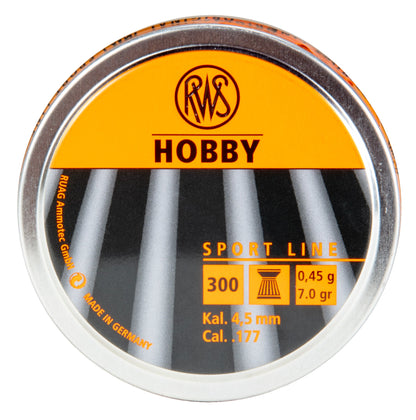 RWS RWS Hobby .177 Airgun Pellet 300 CT Lightweight Lead Pellets 7.0 Grains