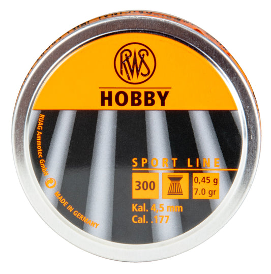 RWS RWS Hobby .177 Airgun Pellet 300 CT Lightweight Lead Pellets 7.0 Grains