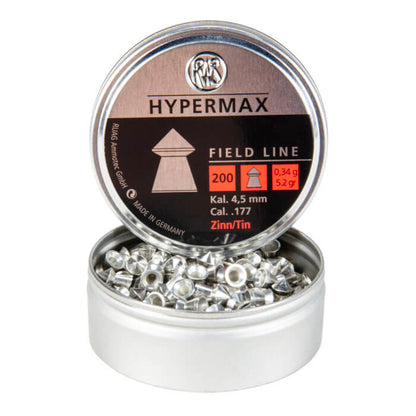RWS RWS HYPERMAX .177 CALIBER, 5.2 GRAINS, POINTED, 200 CT
