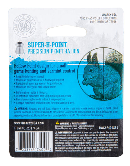 RWS RWS Super H Point .22 Pellets-200ct