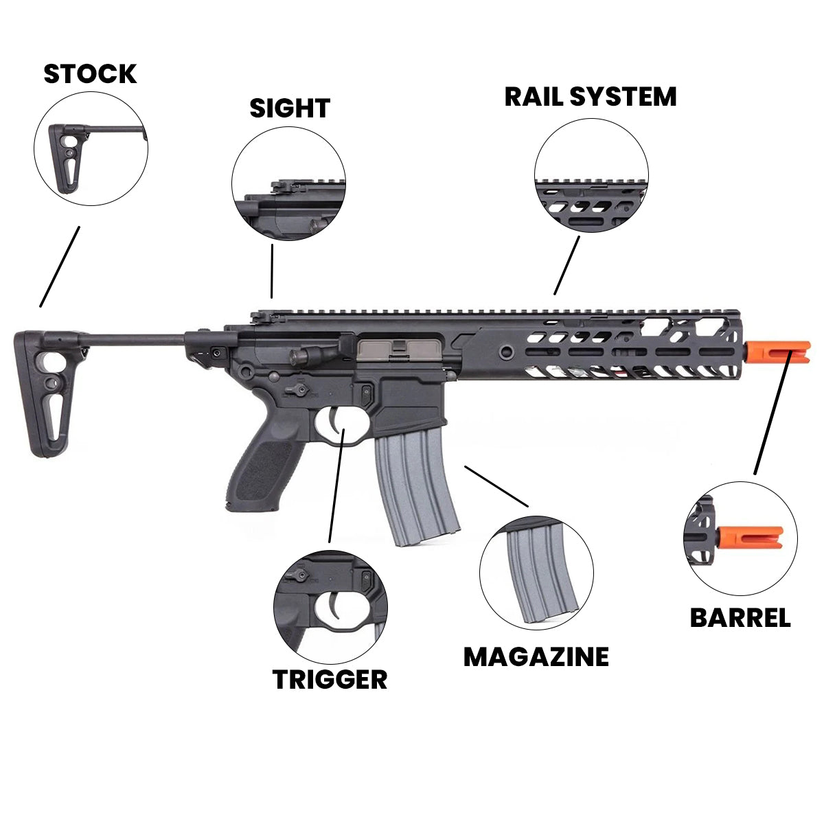 Airsoft AEG Rifle Sig Sauer ProForce MCX Virtus Airsoft AEG Rifle