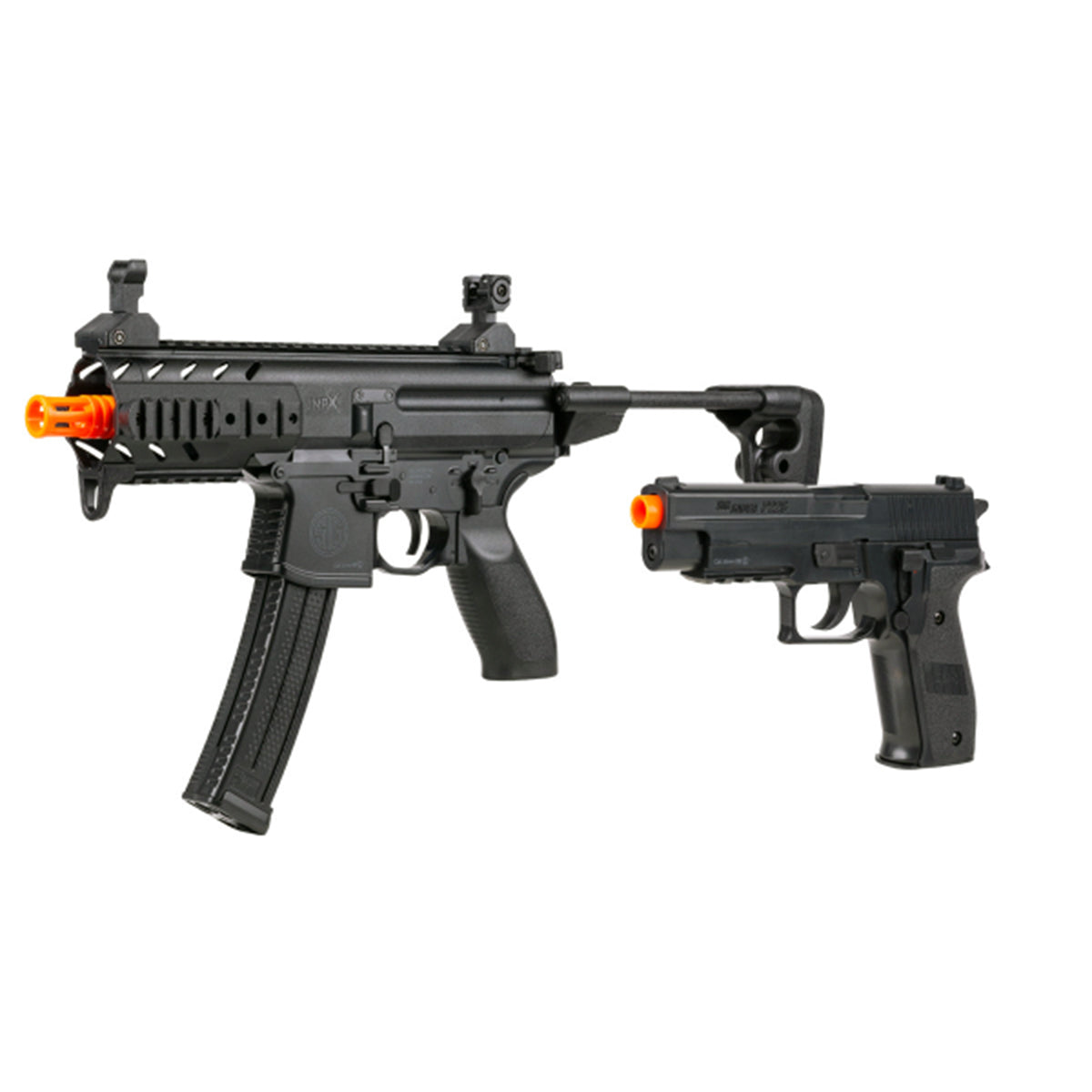 Airsoft Spring Rifle Sig Sauer SIG1 MPX Spring Powered Airsoft Rifle Kit with P226