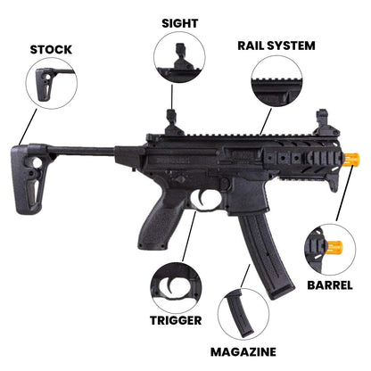 Airsoft Spring Rifle Sig Sauer SIG1 MPX Spring Powered Airsoft Rifle Kit with P226