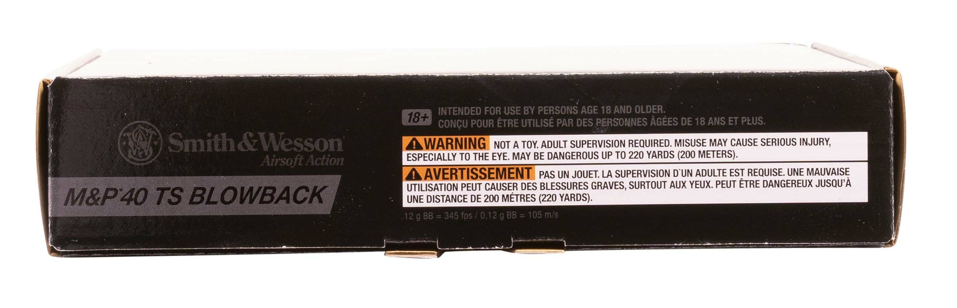 SMITH & WESSON Smith & Wesson M&P 40 6mm BB Pistol Airsoft Gun, CO2 Powered, Blowback Action