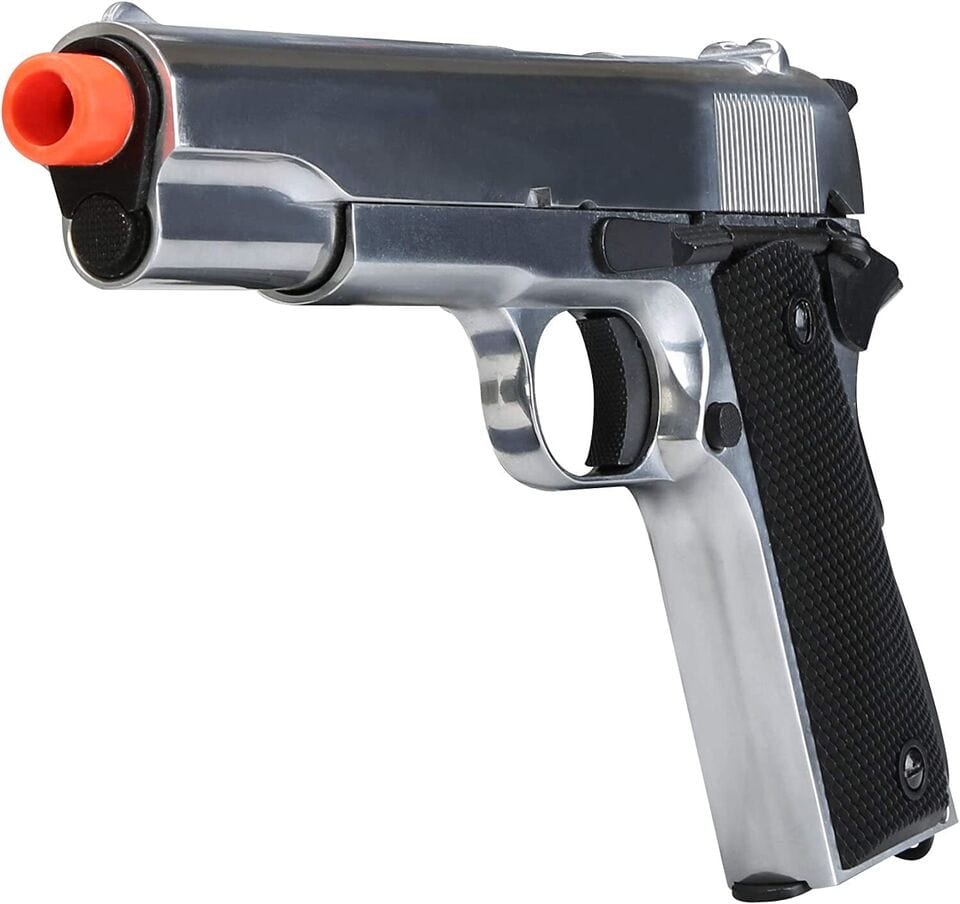 Airsportinggoods SRC SR1911 GAS BLOWBACK FULL METAL SILVER AIRSOFT PISTOL